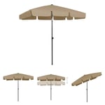 The Living Store Strandparasoll taupe 200x125 cm -  Parasoll & solskydd