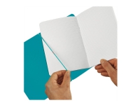 Herlitz my.book flex - Anteckningsblock - A4 - 80 ark / 160 sidor - vitt papper - linjerad, fyrkantig - caribbean turquoise cover - polypropylen (PP)