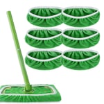 Swiffer Sweeper Mop Ersättningsdynor, Tyger för Swiffer Golvmopp, Återanvändbara Golvmoppöverdrag 6PCS