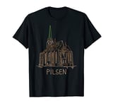 Pilsen Czech Republic Unique Hand Drawn Art Gift Men Women T-Shirt