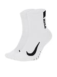 Nike Running Multiplier Socks - White/Black, White/Black, Size 2-5=S, Women