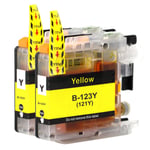 2 Yellow Ink Cartridges for use with Brother DCP-J752DW MFC-J4710DW MFC-J6920DW
