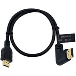 Maxhood 8K HDMI Cable 2feet, HDMI 2.1 Cable 90 Degree 8K HDMI Cable Left Angle 8K HDMI Cable 48gbps 2.1 Cable, Support 8K@60Hz 4K@120 7680P HDMI 2.1 Cable Real 8K for TV/Xbox /PS4 /PS5(M/M Left)