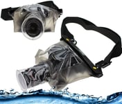 Navitech Black Waterproof Underwater Housing Case/Cover Pouch Dry Bag Compatible With The Sony DSCH400 Digital Compact Bridge Camera