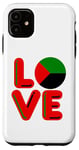 Coque pour iPhone 11 LOVE – Drapeau Martinique (rouge, noir et vert)