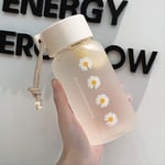 YHSM scrub simple small daisy plastic cup fresh portable creative personality trend Sen ins student cup