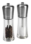 Cole & Mason H307498P Sandown Salt and Pepper Mills, Precision+, Stainless Steel/Acrylic, 180 mm, Gift Set, Includes 2 x Salt and Pepper Grinders