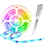 HEERTTOGO LED Strip Lights 16.4ft USB RGB with 3 Key Control, LED Lights Kit for TV Backlights, Bedroom, Kitchen, Room Decorations