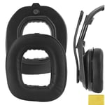 Geekria Protein Leather Ear Pads for Astro A50 Gen 3 Headphones (Black)