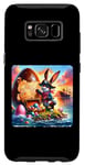 Coque pour Galaxy S8 Lapin pirate à la recherche d'un trésor. île lapin de Pâques