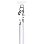 Devia 2in1 USB-C till Lightning 27W 1.2m Kabel Lanyard - Lila