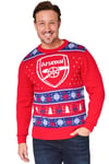 Arsenal Fc Mens Christmas Jumper Crew Neck Long Sleeves Sweater Warm Top
