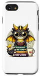 Coque pour iPhone SE (2020) / 7 / 8 Des livres à lire avec un petit dragon drôle, soyez gentil, restez un amateur de livres étrange