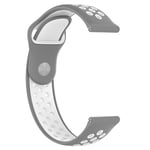 Montre De Bracelet Silicone De Sports De Double Couleur Pour Nokia Withings Steel Hr 40mm (Gris+Blanc)