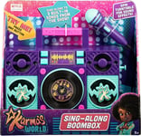 Karma’s World Sing Along Boom Box Speaker with Microphone & Lights NEW BOXED UK!