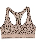 Calvin Klein Bralette - Modern Cotton W Savannah Cheetah/Honey Almond (Storlek XS)