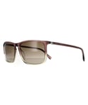 Hugo Boss Square Mens Brown Grey Gradient Sunglasses - One Size