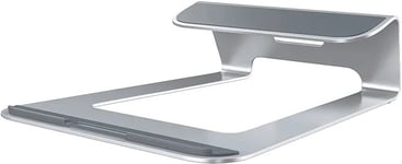 Bærbar computerstand, ergonomisk design, kompatibel med MacBook Air Pro og mere., Sølv