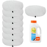 8 Mop Pads Detergent for EASY STEAM D6207 D6428 D6429 Steam Cleaner Citrus 500ml