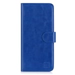32nd Book Wallet PU Leather Flip Case Cover For Nokia 2.4, Design With Card Slot and Magnetic Closure - Deep Blue