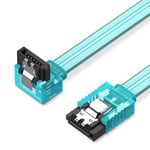 Vention Sata 3.0 Câble de données 7 broches Super Speed SSD HDD Sata III Disque dur a angle droit pour carte mere ASUS Gigabyte MSI 0,5 m, Blue- 0,5 m