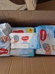 18 x Huggies Pure Extra Care Sensitive Baby Wipes 99% Water 56 Wipes - Expired