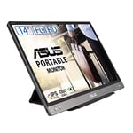 ASUS ZenScreen Portable Monitor 14" 1080P FHD Laptop Monitor (MB14AC) - IPS USB-C & USB 3.0Travel Monitor, Flicker-free and Blue Light Filter w/Smart Cover, External Monitor For Laptop & Macbook