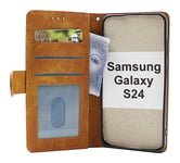 Zipper Standcase Wallet Samsung Galaxy S24 5G (SM-S921B/DS) (Brun)