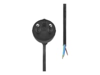 Microconnect - Strömkabel - Typ K (Hane) Till Oisolerad Tråd - 250 V - 13 A - 3 M - Svart - Danmark