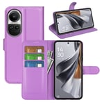 Oppo OPPO Reno10 5G PU Wallet Case Purple