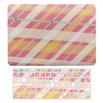 Laptop Case for MacBook Air 13 Inch & New Pro 13 Touch, Silicon Hard Shell Cover, Keyboard Cover Screen Protector Pink Scottish Check Patterns