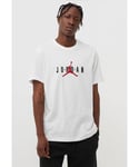 Nike Air Jordan Mens Stretch T Shirt in White Cotton - Size Large