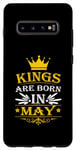 Coque pour Galaxy S10+ Kings Are Born In May Fête d'anniversaire Homme Garçon