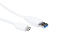 USB-A til USB-C kabel 1m (hvit)