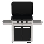 Combo Plancha gaz Enosign 80 Inox et Noir (Chariot - Capot)