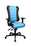 Topstar Sitness RS Chaise de Bureau en Tissu avec accoudoirs Bleu/Noir 60 x 68 x 120 cm