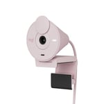Logitech Brio 300, 1080p@30fps, sekretessskydd, USB-C - Rose