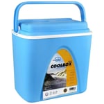 24 Litre Insulated Ice Cooler Box Ideal For Camping Picnic Beach Lid Handle