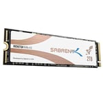SABRENT M.2 NVMe SSD 2To Gen 4, SSD Interne 4800Mo/s en Lecture, PCIe 4.0 2280, Disque Dur Interne Haute Performance, Compatible avec Les PC, Laptops and Desktops, NUC (SB-RKTQ4-2TB)