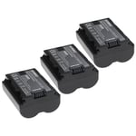 EXTENSILO 3x Batteries compatible avec Fuji / Fujifilm X-S20, GFX100 II, X-H2 appareil photo (2250mAh, 7,2V, Li-ion)