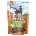 Barkoo Chunkies fylt sticks 100 g  -  Økonomipakke: 3 x 100 g Kylling & Spinat