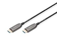 Digitus Assmann Electronic ASSMANN HDMI AOC Hybrid-fiber connection cable Type A M/M 15m UHD 8K60Hz CE auksinis bl