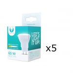 LED-Lampa, GU10, 10W, 230V, 4500K, Keramisk, 5-pack, Vit neutral