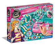 Clementoni - Message Créations - Crazy Chic - Jeu Créatif - Bijoux - Accessoires avec Lettres - Perles Colorées - Support - Pour Enfants à Partir de 7 Ans