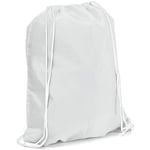 eBuyGB Pack of 5 Drawstring Rucksack Gym Bag Children's Backpack, 41 cm, 2.7 L, White