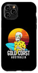 Coque pour iPhone 11 Pro Gold Coast Australie Queensland Surf Vacation Retro Surf