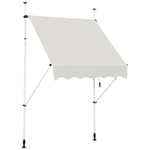 Teleskopisk markis solskydd UV-avvisande vattentät markis 150 x 120 cm beige