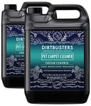 Dirtbusters pet carpet cleaner 2 x 5 litre blackberry and fig professional carpet and upholstery extraction shampoo solution cleaner with reactivating odour treatment.(2)