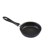 courti Portable Mini Frying Pan Poached Egg Omelette Pot, Nonstick Skillet 12cm, Iron And Non-stick Coating Household Small Kitchen Cooker With Heat-resistant And Non-slip Handle, Black