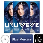 3pk Schwarzkopf Live Intense Colour Permanent or Semi-Permanent Hair Dye